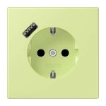 Jung LC1520-18A222 SCHUKO Steckdose 16A 250V mit USB-Ladegerät 1xTyp A integrierter erhöhter Berührungsschutz SAFETY+ Serie LS vert jaune clair 