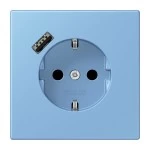 Jung LC1520-18A256 SCHUKO Steckdose 16A 250V mit USB-Ladegerät 1xTyp A integrierter erhöhter Berührungsschutz SAFETY+ Serie LS bleu céruléen 59 