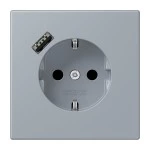 Jung LC1520-18A257 SCHUKO Steckdose 16A 250V mit USB-Ladegerät 1xTyp A integrierter erhöhter Berührungsschutz SAFETY+ Serie LS gris clair 59 