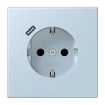 Jung LC1520-18C208 SCHUKO Steckdose 16A 250V mit USB-Ladegerät 1xTyp C integrierter erhöhter Berührungsschutz SAFETY+ Serie LS outremerclair 