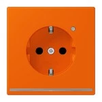 Jung LC1520-OLNW224 SCHUKO Steckdose 16A 250V mit LED-Orientierungslicht integrierter erhöhter Berührungsschutz SAFETY+ Serie LS orange 