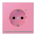 Jung LC1520-OLNW246 SCHUKO Steckdose 16A 250V mit LED-Orientierungslicht integrierter erhöhter Berührungsschutz SAFETY+ Serie LS rose vif 