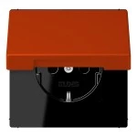 Jung LC1520BFKIKL244 SCHUKO Steckdose 16A 250V integrierter erhöhter Berührungsschutz SAFETY+ Klappdeckel Thermoplast lackiert Serie LS rouge vermillon 59 