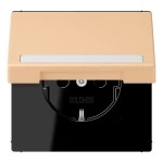 Jung LC1520BFNAKL237 SCHUKO Steckdose 16A 250V mit Schriftfeld integrierter erhöhter Berührungsschutz SAFETY+ Klappdeckel Thermoplast lackiert Serie LS terre s 