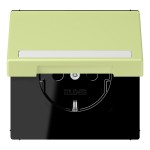 Jung LC1520NBFKL222 SCHUKO Steckdose 16A 250V ohne Krallen Klappdeckel Serie LS vert jaune clair 