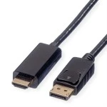 roline 11.04.5787 DisplayPort Kabel DP/UHDTV Stecker/Stecker schwarz 3 Meter 