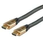 roline 11.04.5806 4K PREMIUM HDMI Ultra HD Kabel mit Ethernet Stecker/Stecker schwarz 9 Meter 