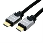 roline 11.04.5851 HDMI High Speed Kabel mit Ethernet Stecker/Stecker schwarz / silber 2 Meter 