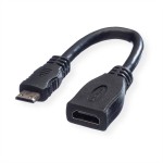 Value 11.99.5586 HDMI High Speed Kabel mit Ethernet HDMI Buchse/Mini HDMI Stecker 0,15 Meter 