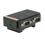 roline 12.02.1003 USB 2.0 nach RS232 Adapter für DIN Hutschiene 4 Port 