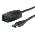 roline 12.04.1096 USB 3.2 Gen 1 Aktives Repeater Kabel schwarz 5 Meter 