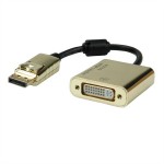 roline 12.88.3175 GOLD 4K DP-DVI Adapter Aktiv v1.2 DP Stecker/DVI Buchse Retail Blister 