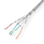 roline 21.15.0002 S/FTP-(PiMF-) Kabel Kat.7 (Class F) Massivdraht AWG23 LSOH 100 Meter 