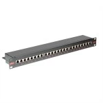 roline 26.11.0361 Kat.6 (Class E) 19 Zoll-Patchpanel 24P geschirmt schwarz 