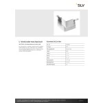 SLV 1006584 L-Verbinder mechanisch, 48V TRACK, für Aufbauschiene tief, rechts, weiß 