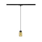 SLV 1008255 PURI 2.0 Tube, 1~ Pendelleuchte, GU10, Pendellänge 200cm, 1x max. 6W, schwarz / gold 