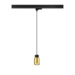 SLV 1008276 PURI 2.0 Tube, 3~ Pendelleuchte, GU10, Pendellänge 200cm, 1x max. 6W, schwarz / gold 