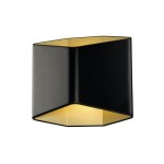 SLV 151710 CARISO Indoor LED Wandaufbauleuchte schwarz/gold 2700K 