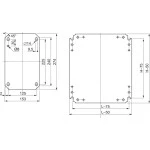 Schneider Electric NSYMM65 Einfache Montageplatte H500xB600mm aus verzinktem Stahl 