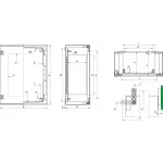 Schneider Electric NSYPLM43G Polyestergehäuse PLM Wandmontage ohne MP H430xB330xT200mm IP66 