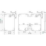 Schneider Electric NSYPMM155 Metallmontageplatte für PLA-Gehäuse H1500xB500mm 