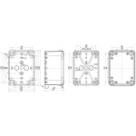 Schneider Electric NSYTBS16128 Geh. ABS IP66 IK07 RAL7035 Inn.H150W105D80Auß.H164W121D87 undurchs. Abd.H20 