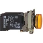 Schneider Electric XB4BV35 Leuchtmelder orange Komplettger. Ø22 glatte Kalotten m. BA9s-Glühl. 110-120V 