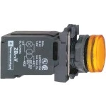 Schneider Electric XB5AV45 Leuchtmelder orange Komplettger. Ø22 glatte Kalotten m. BA9s-Glühl. 220-240V 