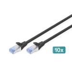 Digitus DK-1531-050-BL-10 CAT 5e SF/UTP Patchkabel schwarz 5 Meter 10 Stück 