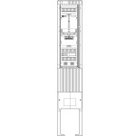 ABN SZ202ZZ1400 Zähleranschlusssäule 1 ZP 4pol HLAK 25mm² 