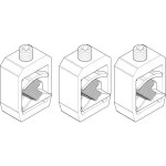 ABN XASRK22 Rahmenklemme NH2/3 95-300 mm² CU- und ALU-Leiter 3 Stück 