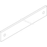 ABN XCUW164B Cu-Schiene 4FB 60x10x1087mm waagrecht beidseitig um 46mm verlängert 