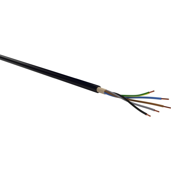 Kabel 2x1.0 Qmm Rund Schwarz Weis BS6862 PVC