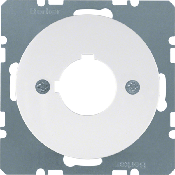 Berker 14322089 Zentralstück mit Einbauöffnung Ø 22,5 mm R.1/R.3 polarweiß glänzend