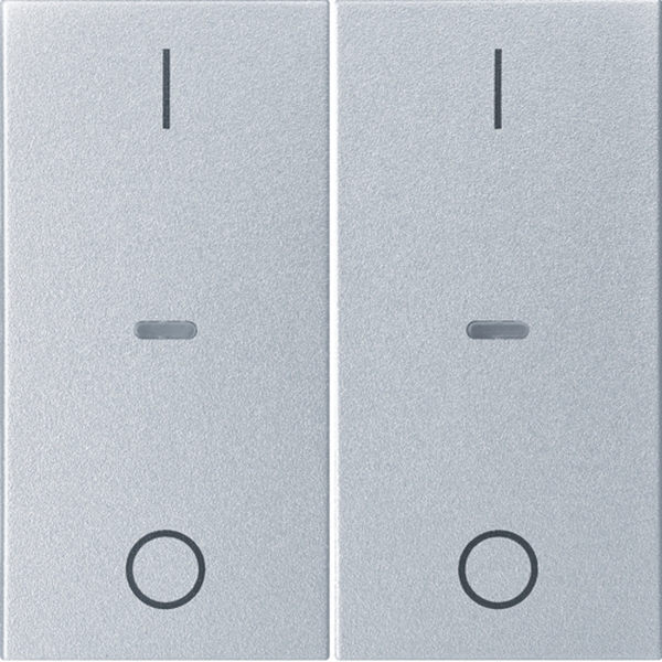 Berker 80962383 Abdeckung für Tastsensor-Modul 2-fach mit I/O-Symbol S.1/B.3/B.7 alu