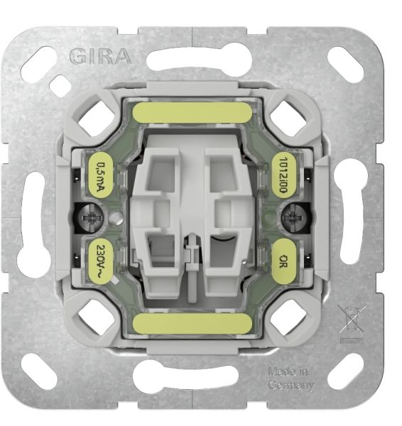 Gira 384200 Einsatz Tast-Kontroll Ausschalter 2-pol. o.Krallen (neue Generation)