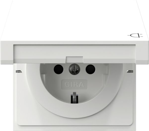 Gira 441470 SCHUKO-Steckd. KD + SH Flächenschalter Reinweiß