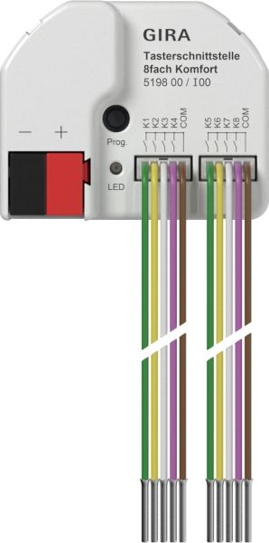 Gira 519800 Tasterschnittst. 8f Komfort KNX Secure