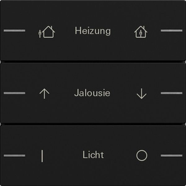 *** Gira 5763005 Wippenset 3-fach individuell für Tastsensor 4 System 55 Schwarz matt (Bitte denken Sie an die Gira-Konfiguration!)
