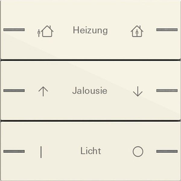 *** Gira 576301 Wippenset 3-fach individuell für Tastsensor 4 System 55 Cremeweiß glänzend (Bitte denken Sie an die Gira-Konfiguration!)