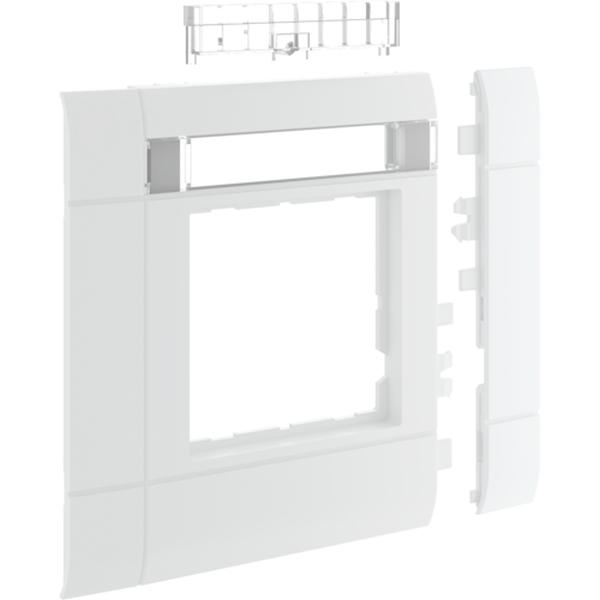 Hager GR1002B9016 Rahmenblende 50 modular BRH Oberteil 100 halogenfrei mit Beschriftungsfeldig verkehrsweiß