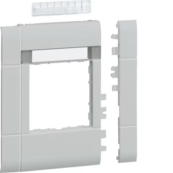 Hager GR1202A7035 Rahmenblende modular BRH/A/S ZS 55 Oberteil 120 halogenfrei Beschriftungsfeldig lichtgrau