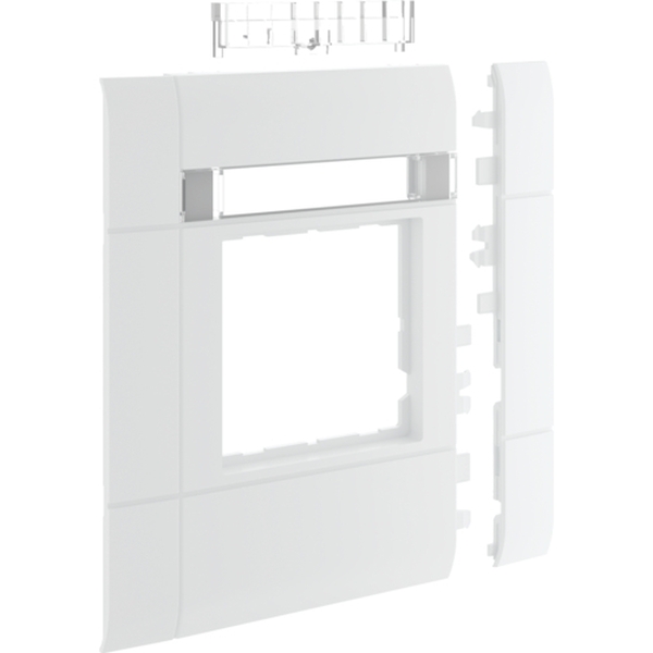 Hager GR1202B9016 Rahmenblende 50 modular BRH/A/S Oberteil 120 halogenfrei mit Beschriftungsfeldig verkehrsweiß