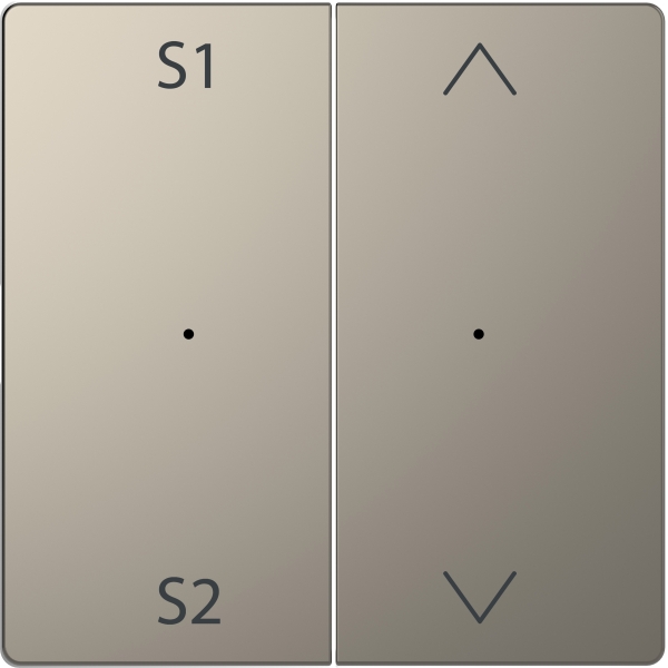 Merten MEG5227-6050 Wippen für Taster-Modul 2-fach (Szene1/2 Auf/Ab) Nickelmetallic System Design