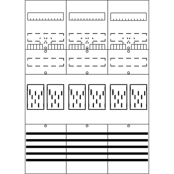 Striebel & John BF37B6 Zählerfeld 7RE 6Z vorverdrahtet mit BKE-I 2CPX054079R9999