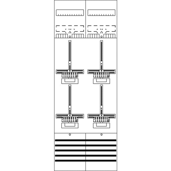 Striebel & John DF29P4 Zählerfeld 9RE 4Z vorverdrahtet mit Zählerkreuz 2CPX054100R9999