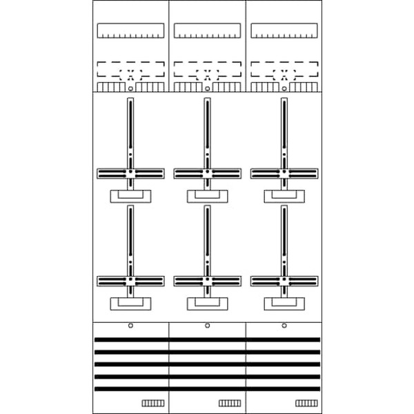 Striebel & John DF39G6 Zählerfeld 9RE 6Z vorverdrahtet mit Zählerkreuz 2CPX054118R9999