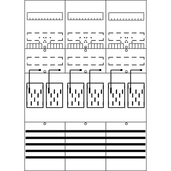 Striebel & John BF37M6 Zählerfeld 7RE 6Z vorverdrahtet mit BKE-I 2CPX054164R9999