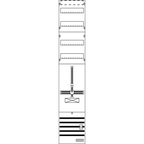 Striebel & John DF19ADV Zählerfeld 9RE 1S+2RE vorverdrahtet mit Zählerkreuz 2CPX054185R9999