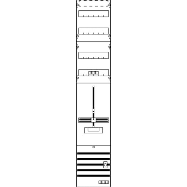 Striebel & John DF19S05 Zählerfeld 9RE 1S+V2 vorverdrahtet mit Zählerkreuz 2CPX054428R9999